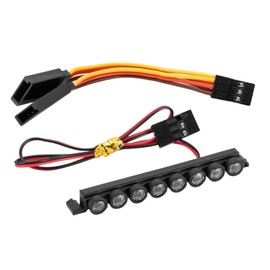 INJORA Roof Light Bar - Nylon Molded 8 LED Spotlight for 1/18 RC Crawler TRX4M Bronco Upgrade