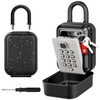 TEUEN Portable Key Lock Box, Waterproof Sturdy Lock Box for