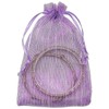 TheDisplayGuys - 96-Pack Striped Weave Organza Gift Bags with Drawstrings