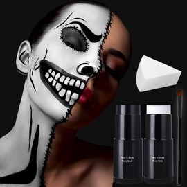 Pintura Facial de Halloween en Barra, Maquillaje Halloween de Cara y Cuerpo