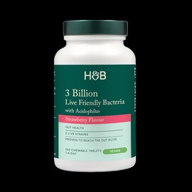 Holland & Barrett Chewable Acidophilus Strawberry  (3 Billion) 120 Tablets