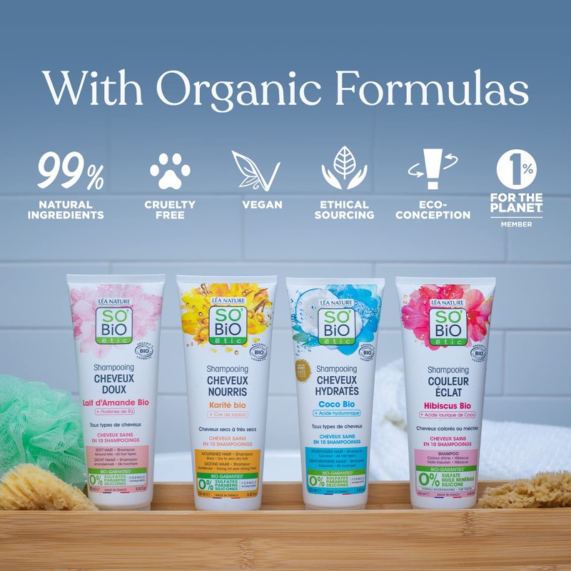 SO'BiO étic Cosmos Organic Coco and Hyaluronic Acid Moisturised Hair