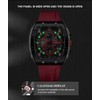 PASOY Luxury Chronograph Watches for Mens Rubber Strap Black Waterproof