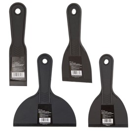 Edward Tools Plastic Knife Set - 4 Piece Heavy Duty Putty Knife Set includes 1 1/2” Putty Knife, 3”,4” Spreader Knives, 6” Taping Knife - Double Strength Plastic - Reusable Easy Clean Tools