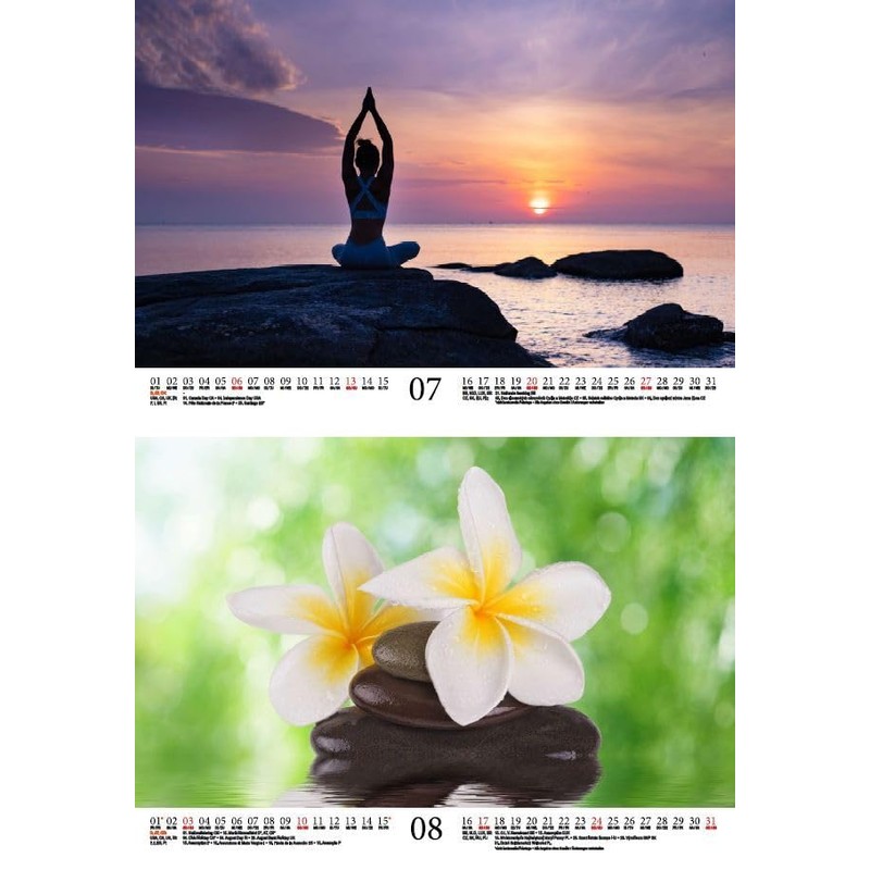 Seelenzauber Zen Magic DIN A4 Calendar for 2025 Feng Shui