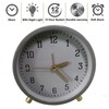SHISEDECO Alarm Clock with Backlight, 4.5 inches Bedside Analog Non-Ticking