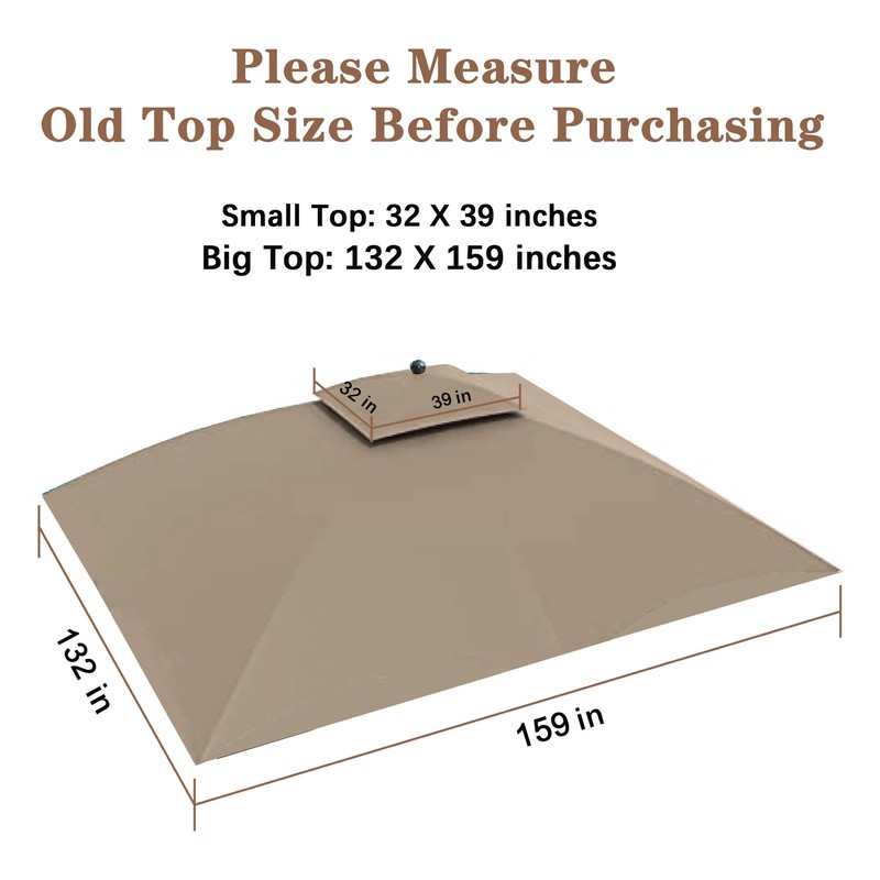 SCOCANOPY Gazebo Replacement Cover Compatible with 10X12 Eagle Brooke Soft