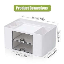 Vielseitiger Schreibtisch Organizer mit 5 Fächern, 2 Schubladen und multifunktionalen Aufbewahrungsmöglichkeiten - ideal für Bürobedarf, Schreibwaren und Schreibtisch-Accessoires büro organizer