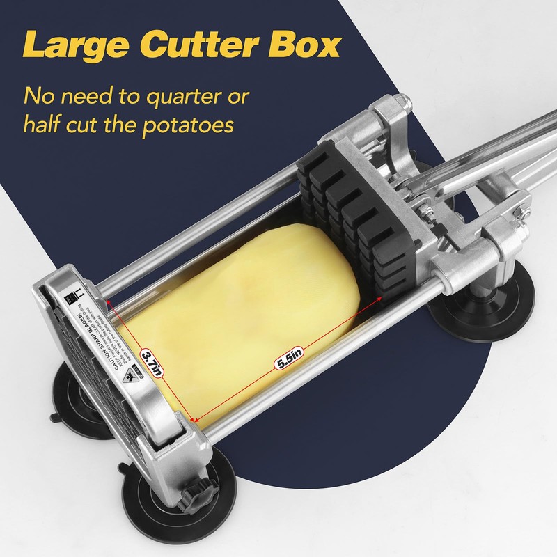 French Fry Cutter, Ruooson Professional Potato Cutter Slicer with 1/2