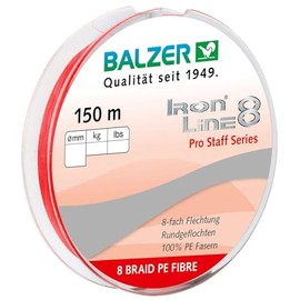 Balzer Iron Line Pro Staff 8 Braided Cord 150 m Diameter / Load Capacity 0.18 mm / 12.7 kg Red
