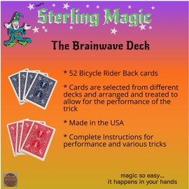 Ted's Sterling Magic Professional Gaffed Deck Kit for Beginner to Pro Magicians, Appearing, Teleporting and Transforming Trick Cards (Red Brainwave)