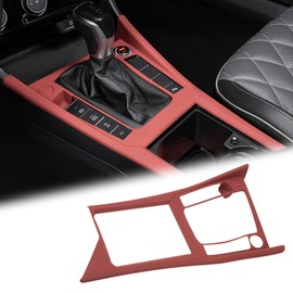 GCZCC for 2025 Volkswagen Jetta Accessories Gear Shift Panel Trim Cover with 2020 2021 2022 2023 2024 VW Jetta Sagitar Silicone Car Interior Central Control Protective Pad-Red