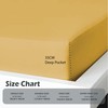 Ev Dekor Double Fitted Sheet Ochre | Yellow - Deep