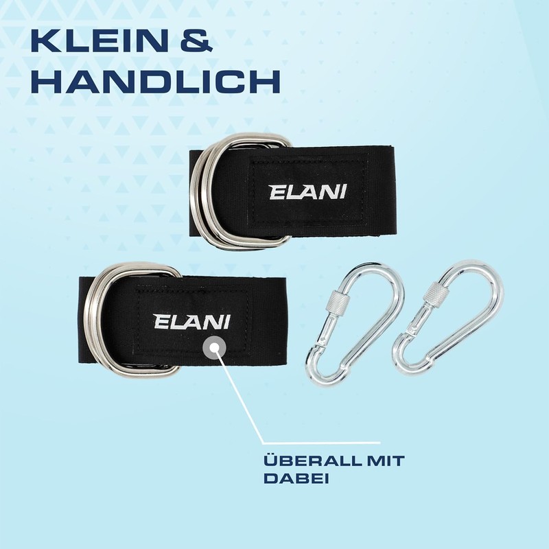 ELANI - Extra Robust Strap Carabiner 2X - Ideal as