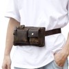 Leather Waist Pack Riñonera de piel estilo clásico, para hombres