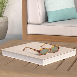 VANLINKER Retro Vintage Oval Sunglasses for Women 90s Polarized Trendy Sun Glasses Amber Yellow Frame Green Lens