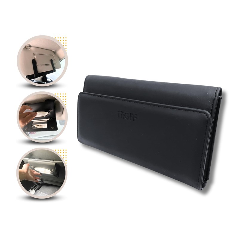 TROFF TISSUE HOLDER CASE for CAR (BLACK)