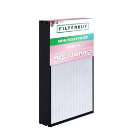 Filterbuy 12x24x4 Mini Pleat Air Filter MERV 14 HVAC Replacement (1-Pack)