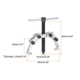sourcing map 2.36" 2-Jaw Gear Puller for Bearings, Pulleys Remove, High Carbon Steel Separate Lifting Device