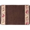 Zahari Home Larrisa Floral Bathroom Rug Luxury Bath Rug Washable