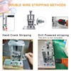 HONSAKU Electric/Manual/Drill Powered Wire Stripper Machine Automatic Tool for Cutting