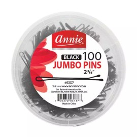 Annie 2-3/4" Jumbo Bob Pins 100pcs Black
