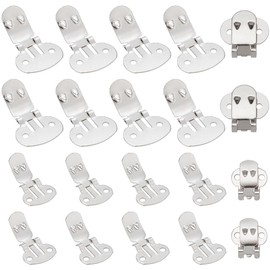 PH PandaHall 50pcs Flat Blank Shoe Clips 25~31mm Shoe Clips Stainless Steel Clamps Industrial Blank Clips Flat Blank Clips Supplies for DIY Crafts Decoration Project Shoes Decoration