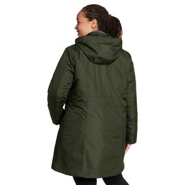 Eddie Bauer Women's Girl On The Go Insulated Trench Coat, Dark Loden, Large