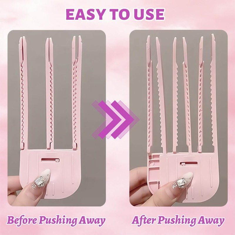 Aucuu 2pcs Wind Shaping Styling Combs for Fluffy Bangs, No-Trace