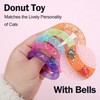 QACUU 5pcs Cat Toy Donut Rings with Bells – Soft