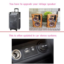 Bluetooth Empfänger für Auto, Home Stereo Wireless Music Adapter für tragbare speskers, (AUX IN) mit 3,5 mm Kabel (H) LY-New …