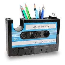 YXQ Fun Tape Dispenser Novelty Unique Pen Dispenser Cool Retro Desk Accessories，Blue