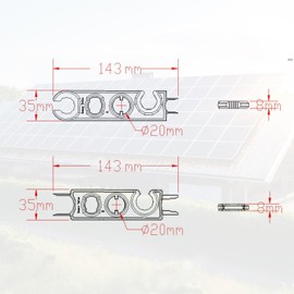 Bamyli Pack of 2 Solar Wrenches, MC4 Assembly Disassembly Plug Release Tool, Pluggable Handy Wrench for Solar Panel Cable PV System Wire and Connector (Orange)