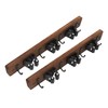 2pcs Mop Broom Holder 3 Positions 4 Hooks Wall Mount
