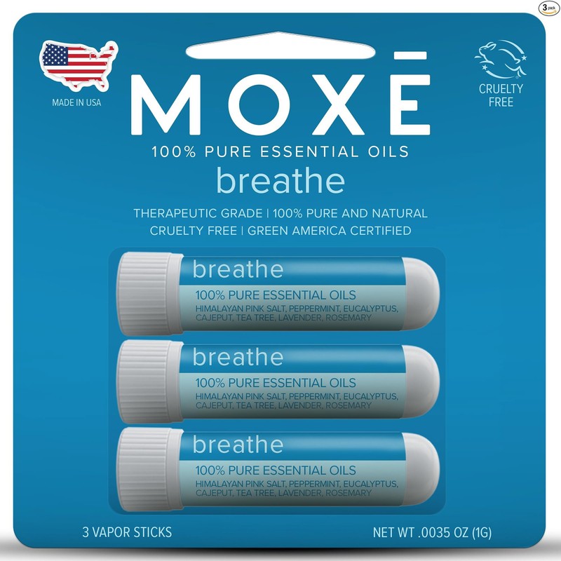 MOXE Breathe | Himalayan Salt Inhaler | Help Clear Congestion,