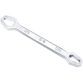 Anvirtue Multifunctional Universal Double Ended Wrench, 8mm - 22mm Self-Tightening Universal Wrench Repair Tool for DIY Machine & Auto Maintenance - Made of Premium Chrome Vanadium Steel (Silver)