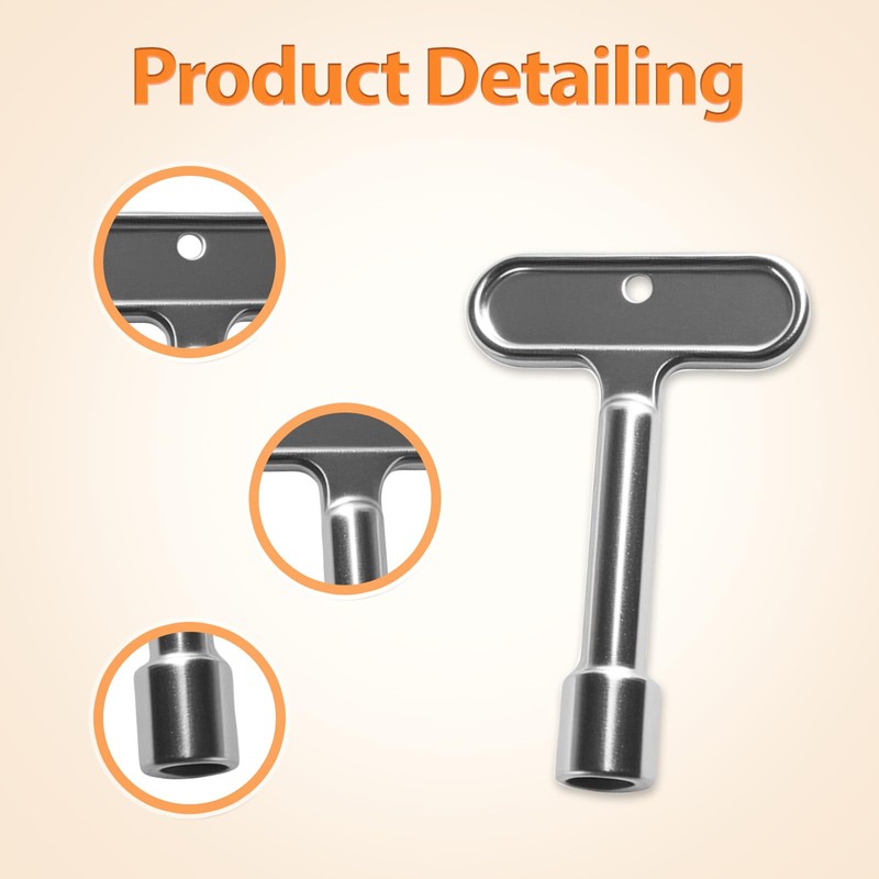 VIDABTE P1300-PART-13-KEY Fire Hydrant Wrench, Water Spigot Key for Wall
