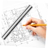 Operitacx Aluminium Ruler, Office Geometry Ruler, Drawing Ruler, Straight Ruler,