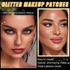 20 Pcs Gold Face Makeup Patches, Glitter Freckles Face Tattoo