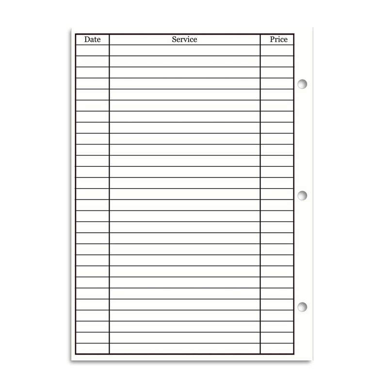 3-Hole Client Profile Cards for Salon, Spa & Hairdresser (100