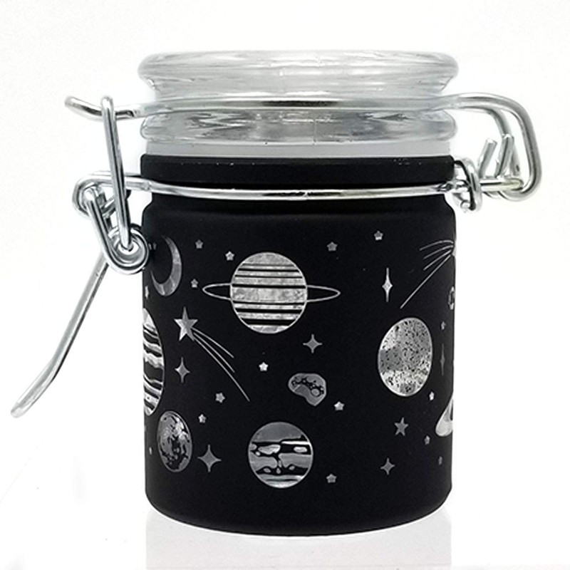 Airtight Glass Herb Stash Jar with Clamping Lid in Choice