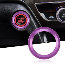 TOMALL Aluminum Engine Start Stop Push Button Cover Trim Compatible with Honda Accord Sedan Sport EX EX-L LX 2018-2023 Car Engine Ignition Start Button Cap Surrounding Trim Ring Decoration (Purple)