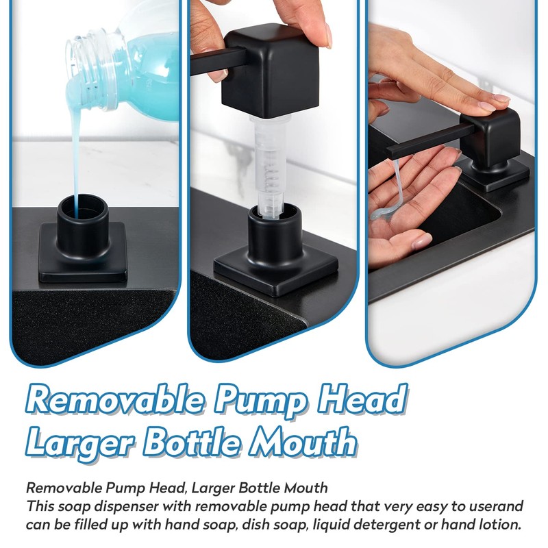 CREA Kitchen Sink Soap Dispenser, Built in Hand Soap Dispenser