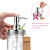 Mason Jar Soap Dispensers -Rustproof Stainless Steel Lid &Pump, Refillable