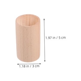 TOVINANNA 4pcs Mini Wooden Cylinder Pedestal Stylish Aromatherapy Essential Oil Display Pillars for Home Office Meditation Natural Base for Pure Aromatherapy Experience
