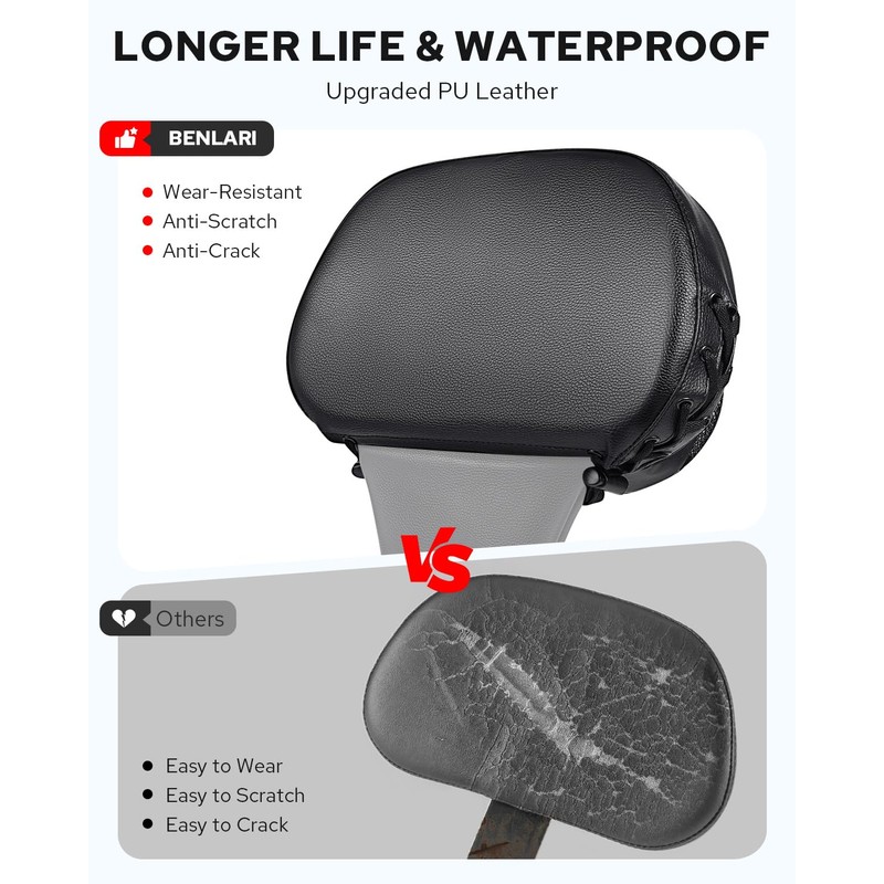 Benlari Rider Driver Backrest Bag, Driver Backrest Storage Bag, Rider