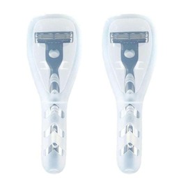 2Pcs Clear Travel Razor Case, Hard Plastic Shaver Cover with Shockproof Design for Manual and Electric Razors, Compact Organizer for Business Trip/Camping Accessories (Transparent)