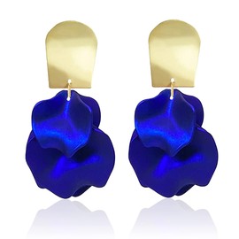 Petal Earrings, Rose Petal Earrings, Stud Earrings, Flowers, Stud Earrings, Hanging for Women, Girls, Photo, Zinc