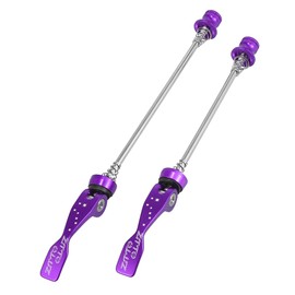A ABSOPRO Bicycle Quick Release Lever Spike Axle Wheel Hub Purple Pack of 2