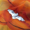 William Sturt Hand Cast Pewter Bat Brooch, Pewter